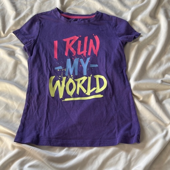 Danskin Now Other - Danskin Now Kids Tee in Purple with Colorful Graphic